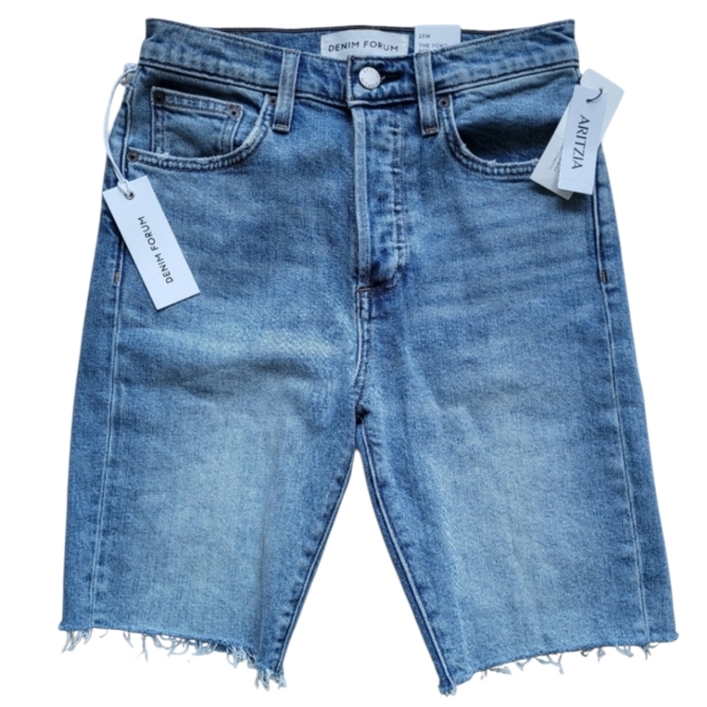 Denim Forum The Yoko Bermuda Short Blue Jean Shorts